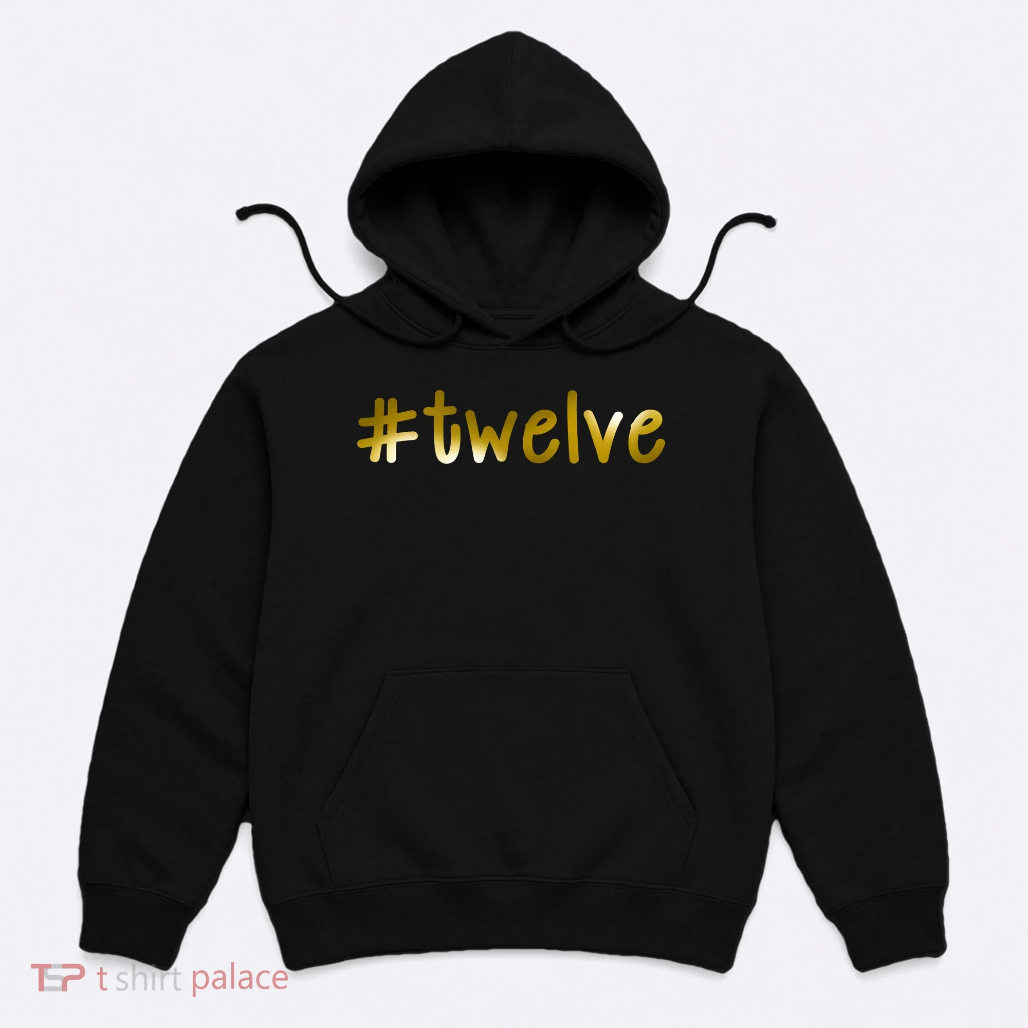 #Twelve 12th Birthday Gold Logo Hoodie