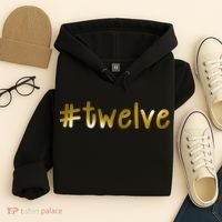 #Twelve 12th Birthday Gold Logo Hoodie thumb 4