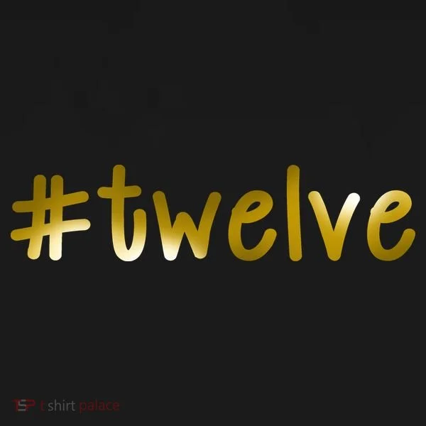 #Twelve 12th Birthday Gold Logo Hoodie