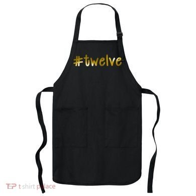 #Twelve 12th Birthday Gold Logo Apron