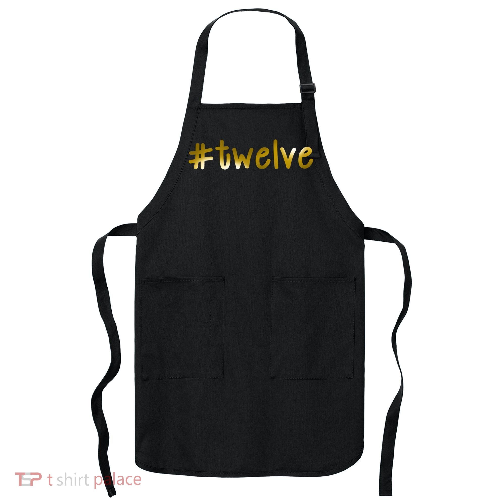 #Twelve 12th Birthday Gold Logo Apron