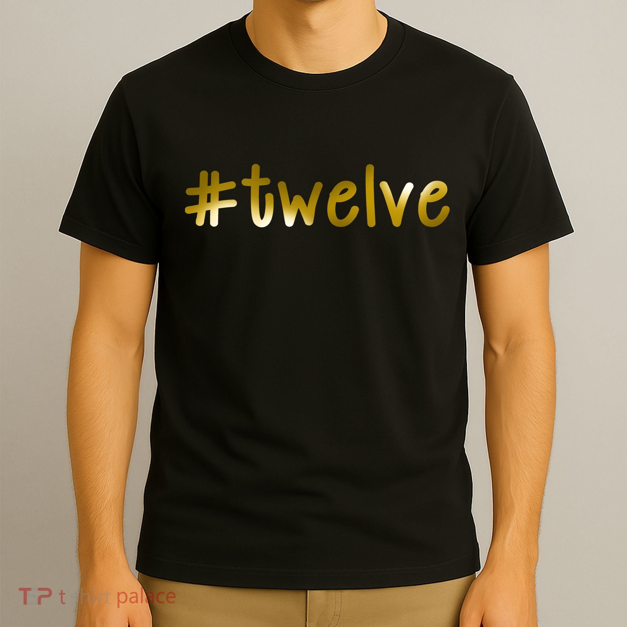 #Twelve 12th Birthday Gold Logo T-Shirt