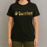#Twelve 12th Birthday Gold Logo T-Shirt thumb 4
