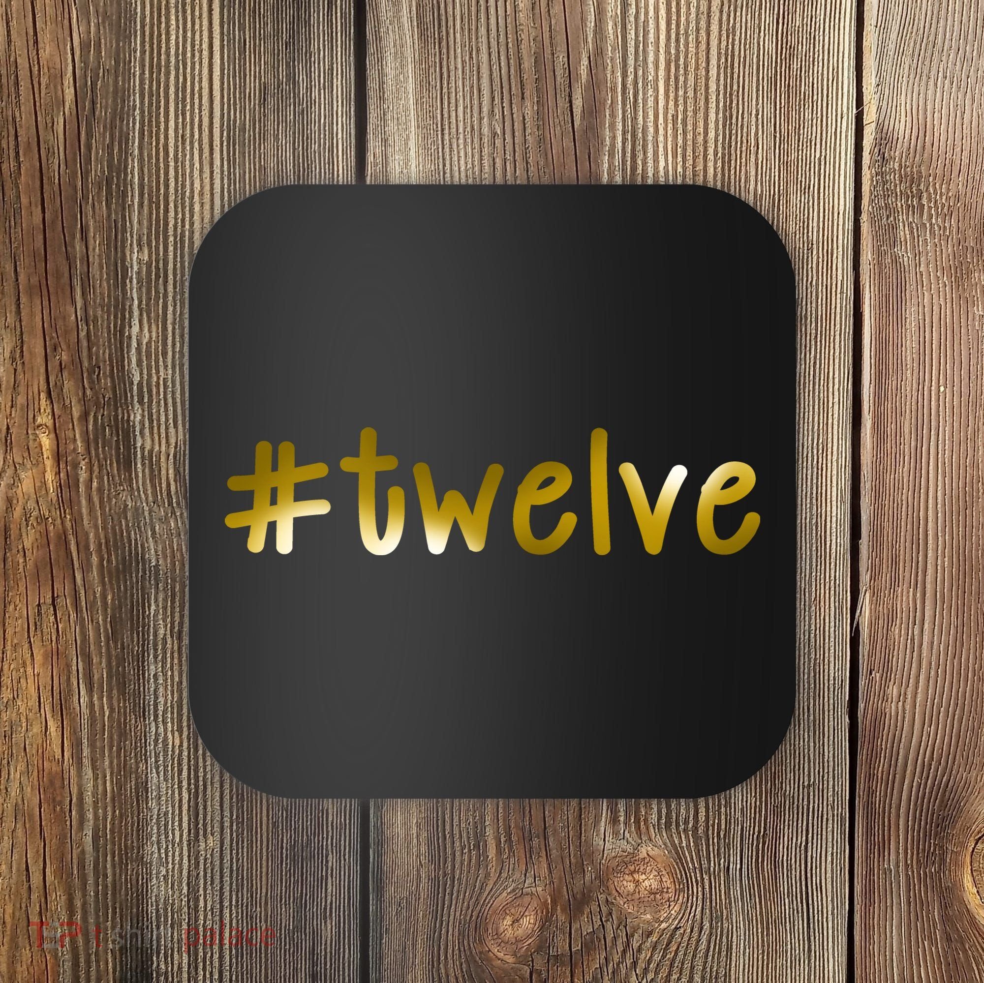 #Twelve 12th Birthday Gold Logo Coaster