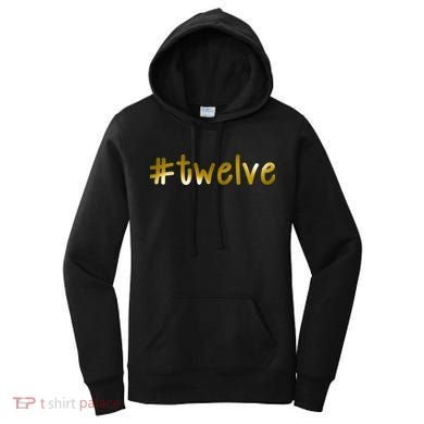 #Twelve 12th Birthday Gold Logo Women's Hoodie