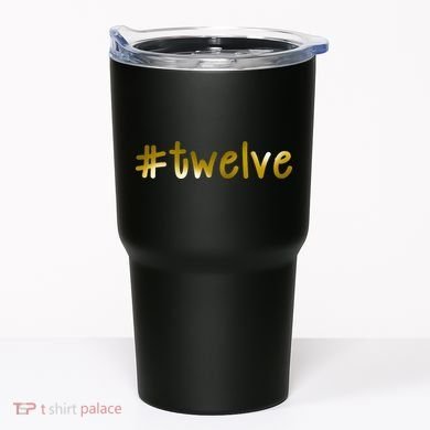 #Twelve 12th Birthday Gold Logo Tumbler