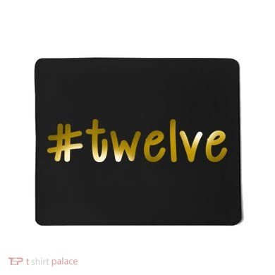 #Twelve 12th Birthday Gold Logo Mousepad