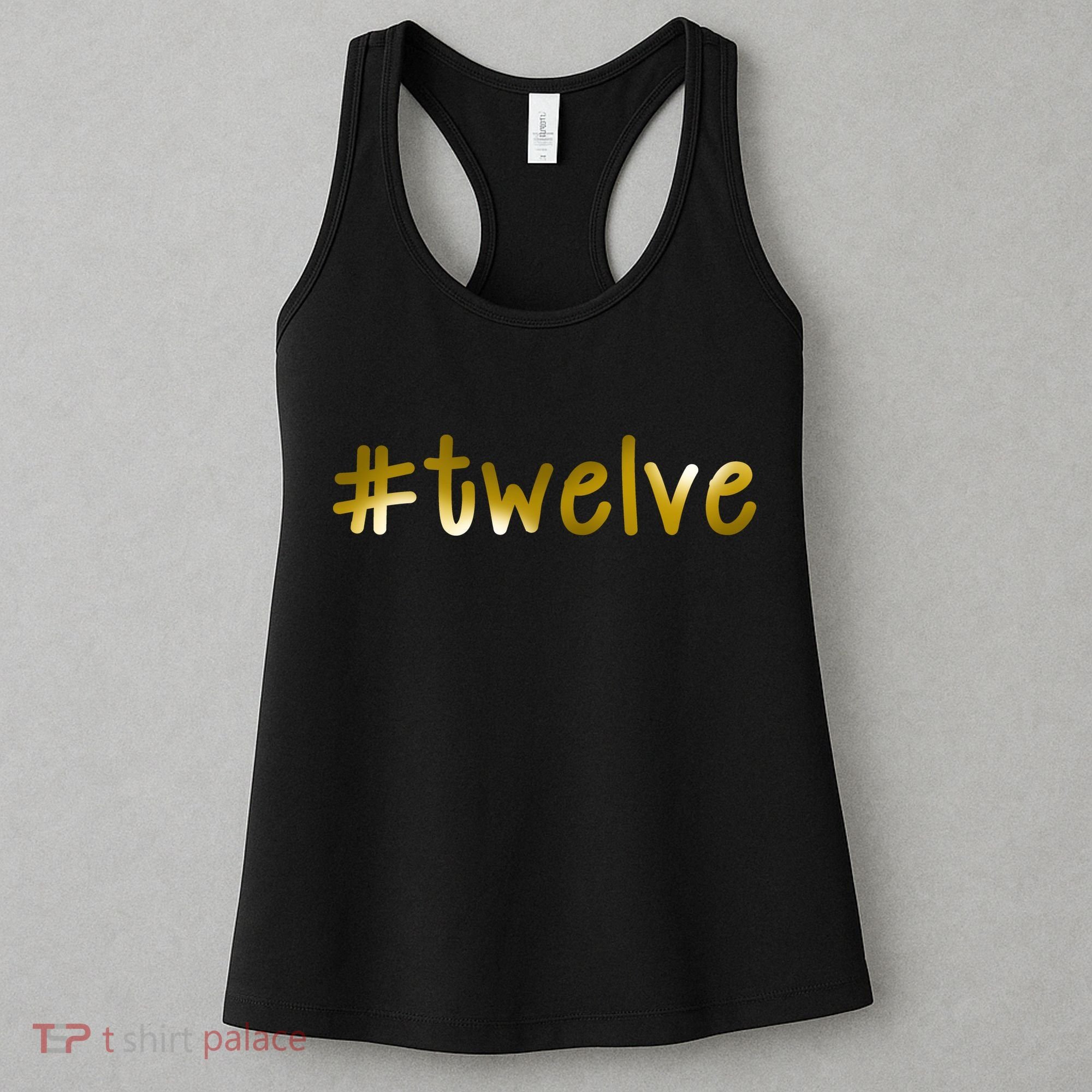 #Twelve 12th Birthday Gold Logo Women's Tank Top
