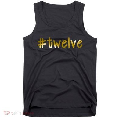 #Twelve 12th Birthday Gold Logo Tank Top