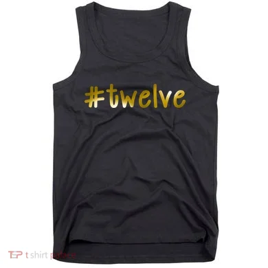 #Twelve 12th Birthday Gold Logo Tank Top