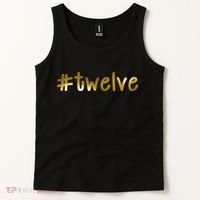 #Twelve 12th Birthday Gold Logo Tank Top thumb 2