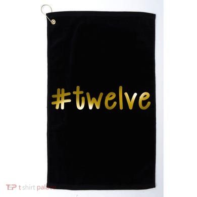 #Twelve 12th Birthday Gold Logo Golf Towel