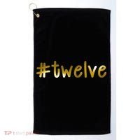 #Twelve 12th Birthday Gold Logo Golf Towel thumb 0