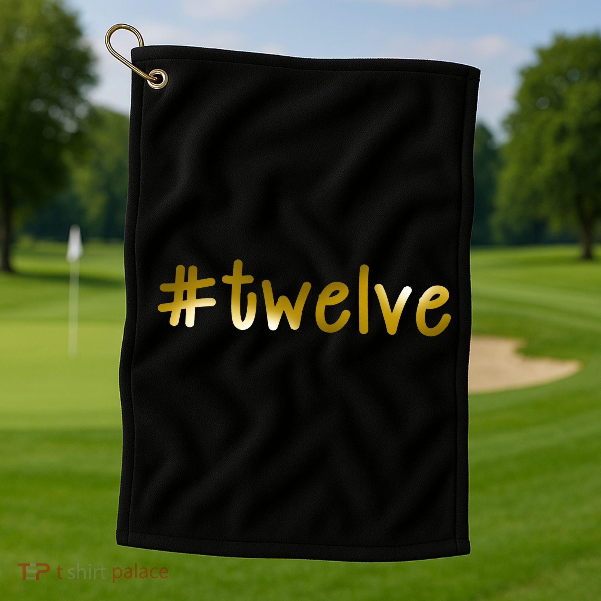 #Twelve 12th Birthday Gold Logo Golf Towel