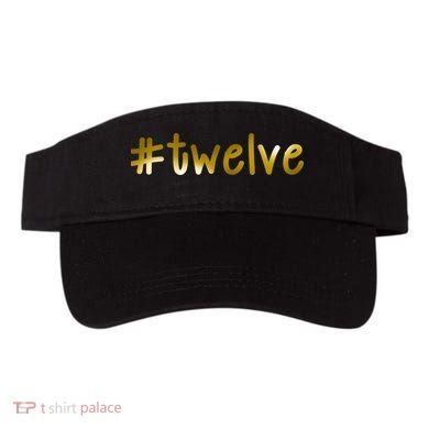 #Twelve 12th Birthday Gold Logo Visor