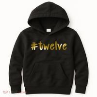 #Twelve 12th Birthday Gold Logo Kids Hoodie thumb 0