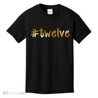#Twelve 12th Birthday Gold Logo Kids T-Shirt thumb 0