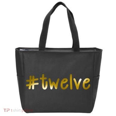 #Twelve 12th Birthday Gold Logo Tote Bag
