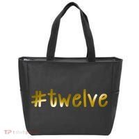#Twelve 12th Birthday Gold Logo Tote Bag thumb 0