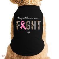 Together We Fight Breast Cancer Awareness Leopard Doggie Tank thumb 0