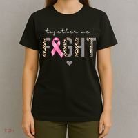 Together We Fight Breast Cancer Awareness Leopard T-Shirt thumb 4