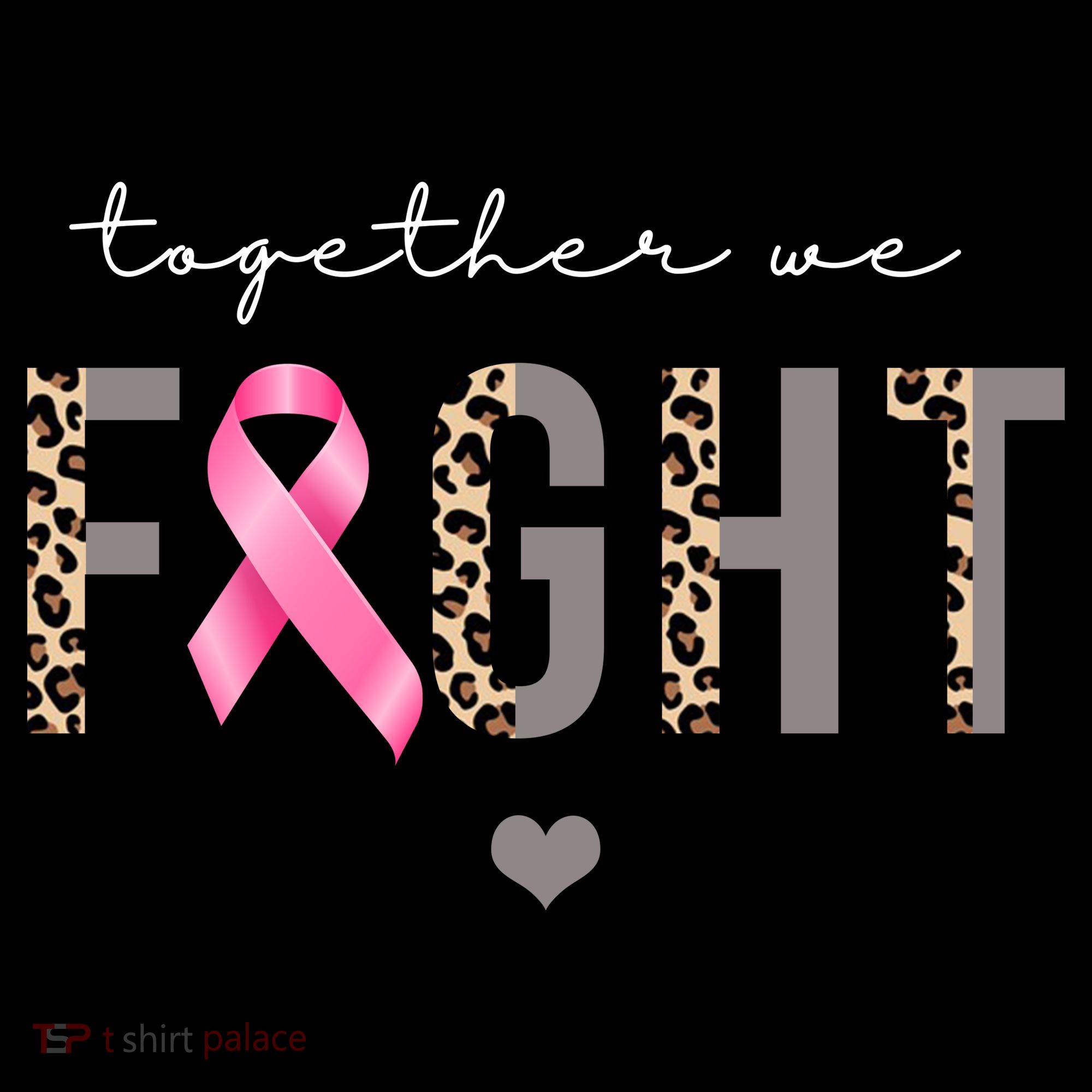 Together We Fight Breast Cancer Awareness Leopard Women's Hoodie