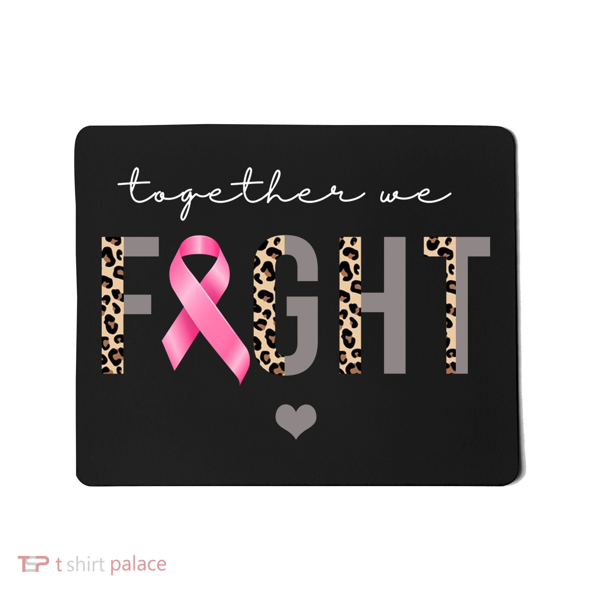 Together We Fight Breast Cancer Awareness Leopard Mousepad