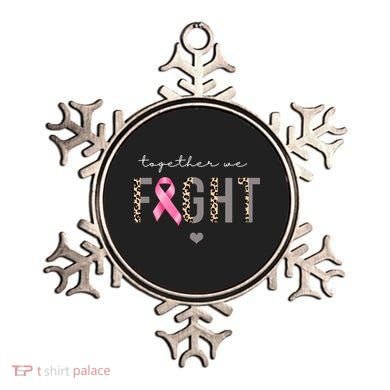 Together We Fight Breast Cancer Awareness Leopard Ornament