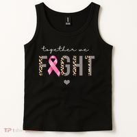 Together We Fight Breast Cancer Awareness Leopard Tank Top thumb 2