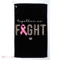 Together We Fight Breast Cancer Awareness Leopard Golf Towel thumb 0