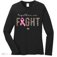 Together We Fight Breast Cancer Awareness Leopard Women's Long Sleeve Shirt thumb 0