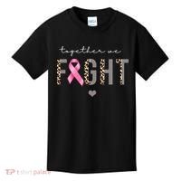 Together We Fight Breast Cancer Awareness Leopard Kids T-Shirt thumb 0