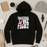 Together We Fight Breast Cancer Retro Hoodie thumb 3