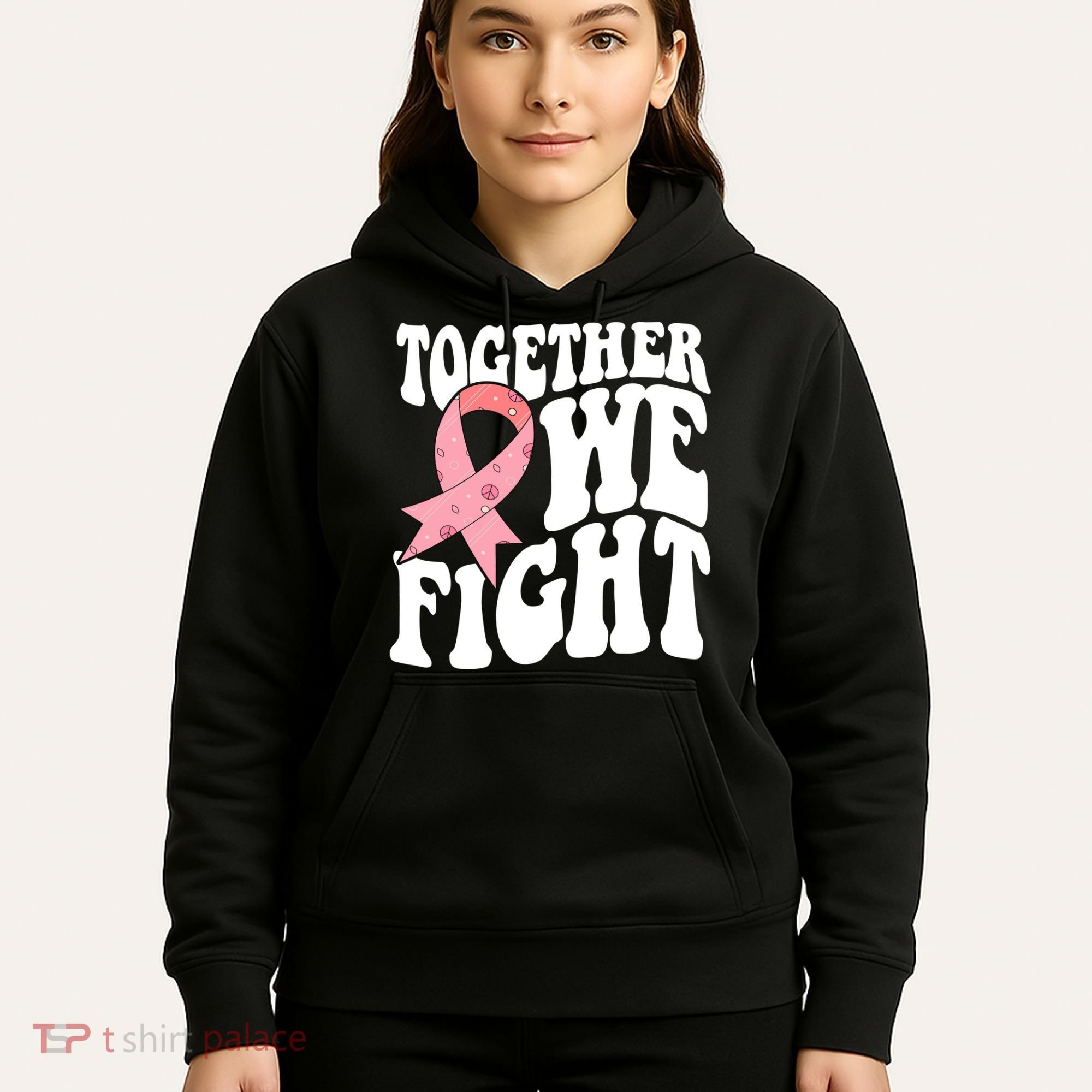 Together We Fight Breast Cancer Retro Hoodie