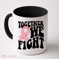 Together We Fight Breast Cancer Retro Coffee Mug thumb 0