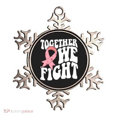 Together We Fight Breast Cancer Retro Ornament