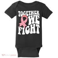 Together We Fight Breast Cancer Retro Baby Bodysuit thumb 0