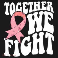 Together We Fight Breast Cancer Retro Baby Bodysuit thumb 2