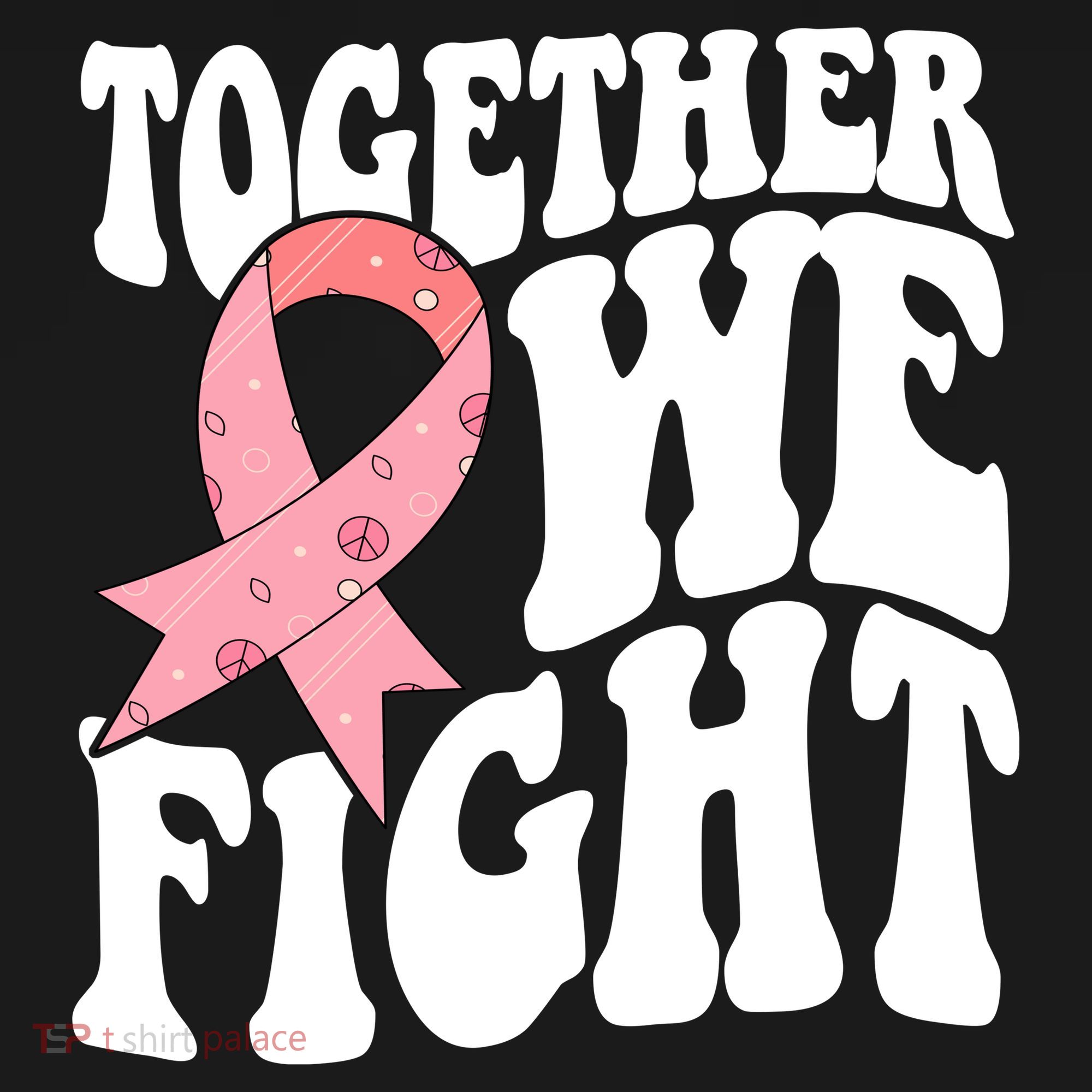 Together We Fight Breast Cancer Retro Baby Bodysuit