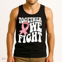 Together We Fight Breast Cancer Retro Tank Top thumb 3