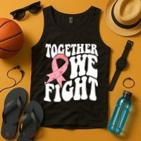 Together We Fight Breast Cancer Retro Tank Top thumb 4