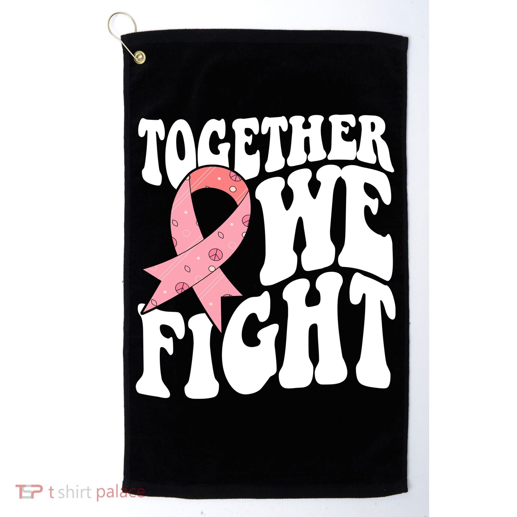 Together We Fight Breast Cancer Retro Golf Towel