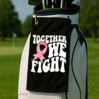 Together We Fight Breast Cancer Retro Golf Towel thumb 2