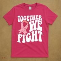 Together We Fight Breast Cancer Retro T-Shirt thumb 5