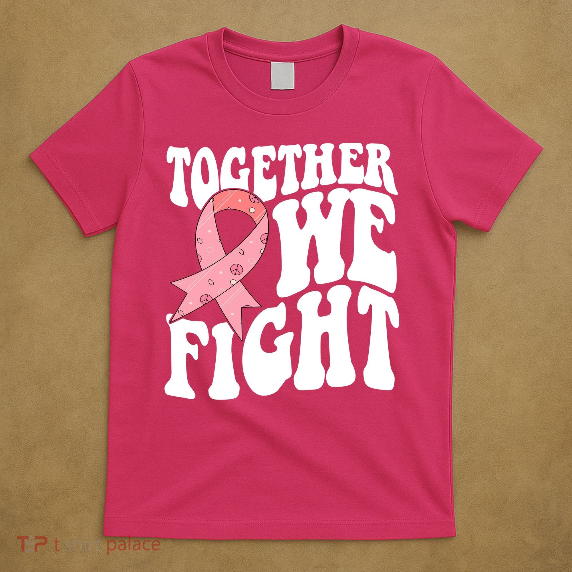 Together We Fight Breast Cancer Retro T-Shirt