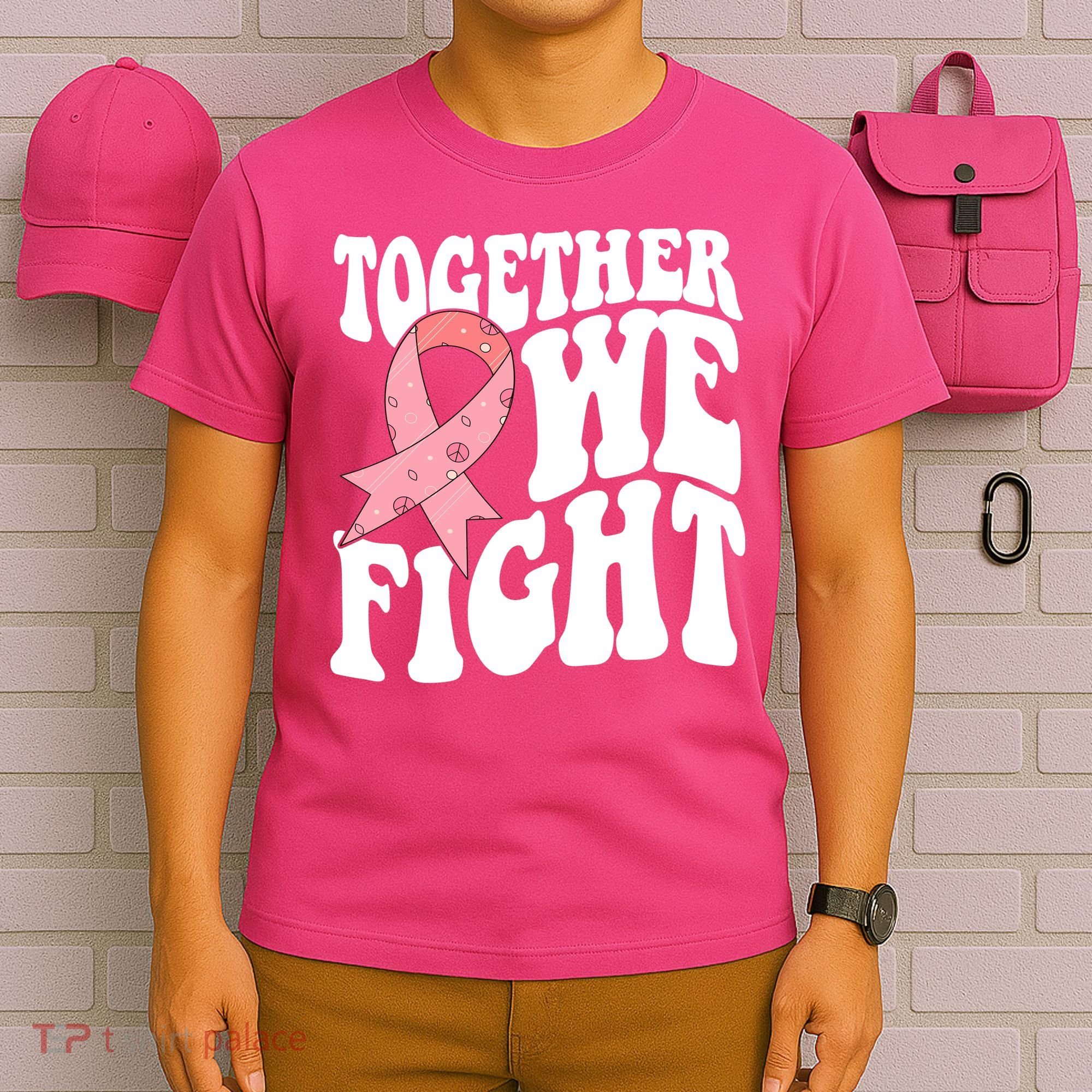 Together We Fight Breast Cancer Retro T-Shirt
