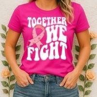 Together We Fight Breast Cancer Retro Women's T-Shirt thumb 2
