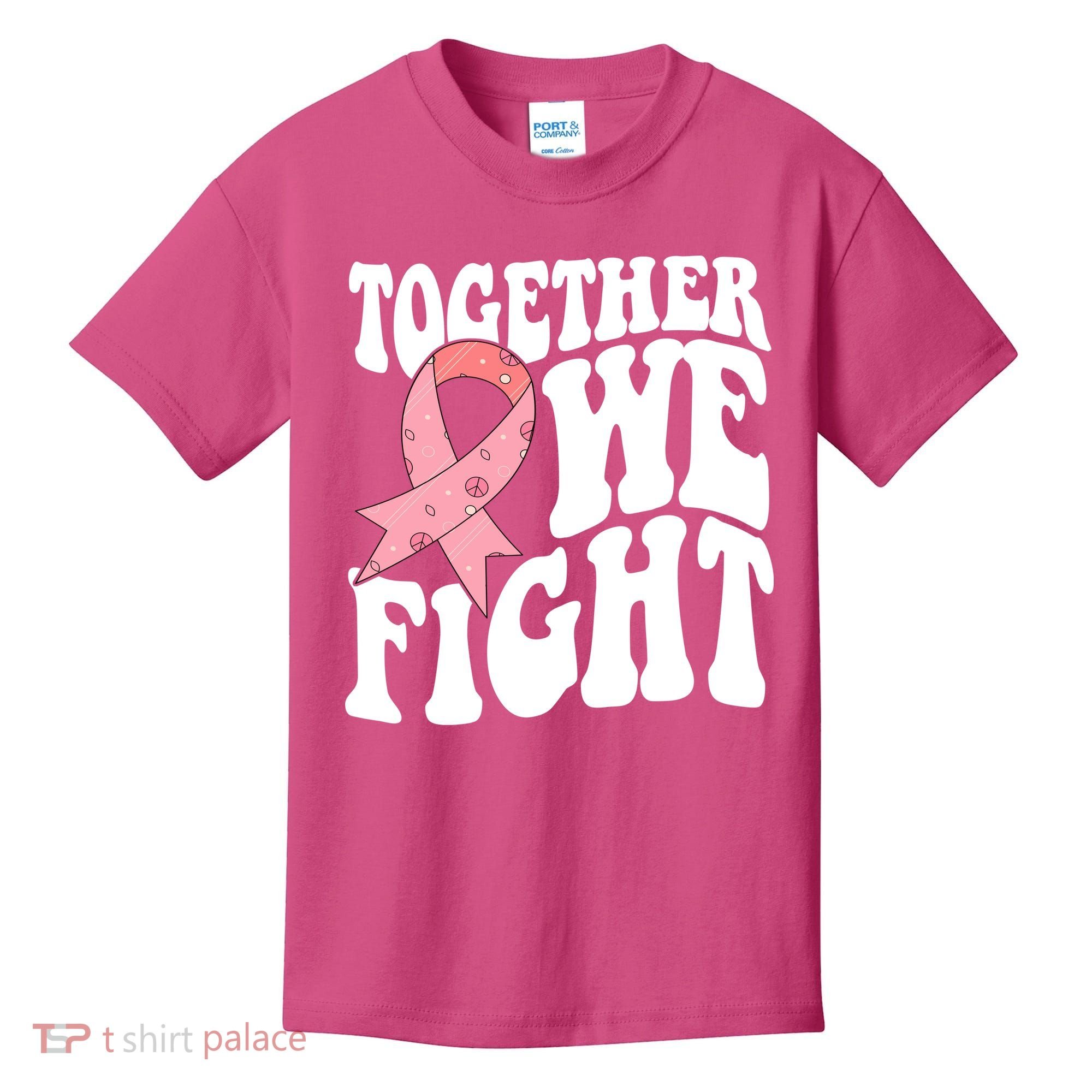 Together We Fight Breast Cancer Retro Kids T-Shirt