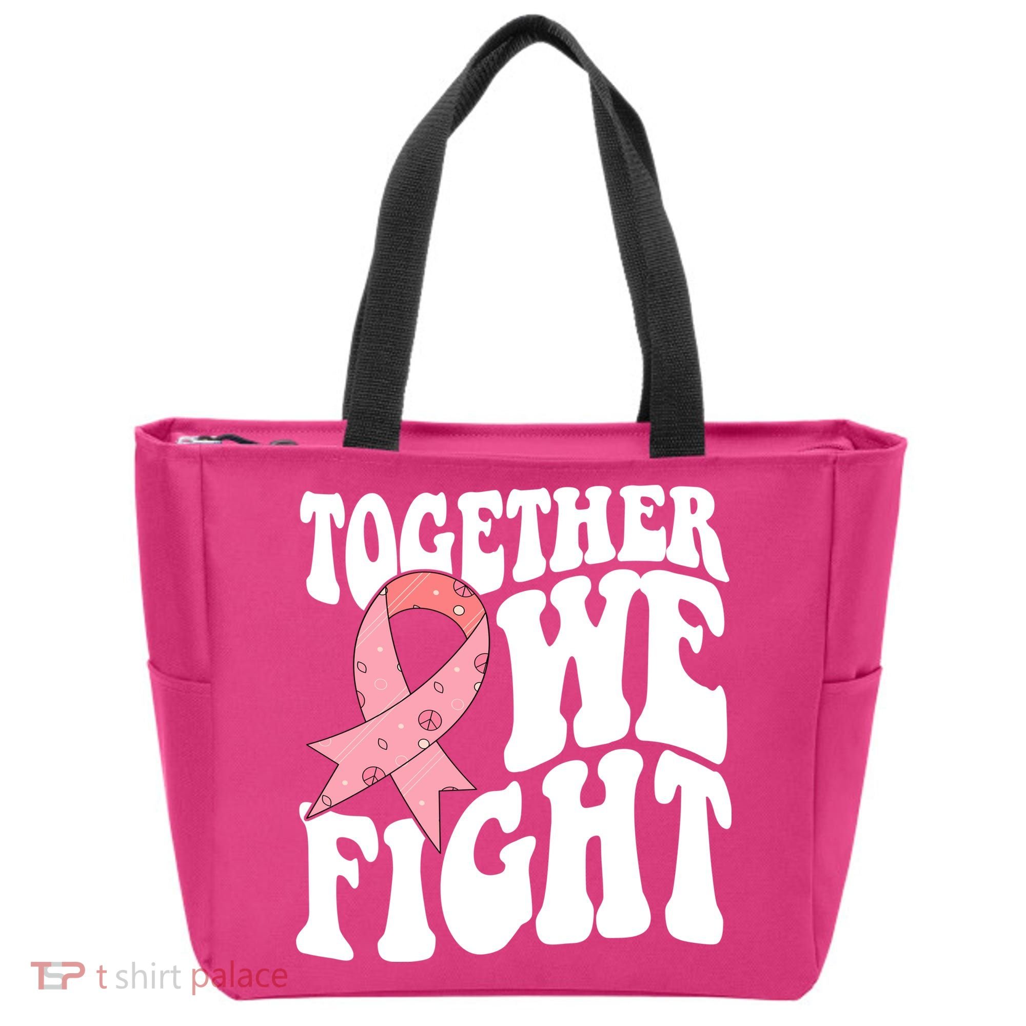 Together We Fight Breast Cancer Retro Tote Bag