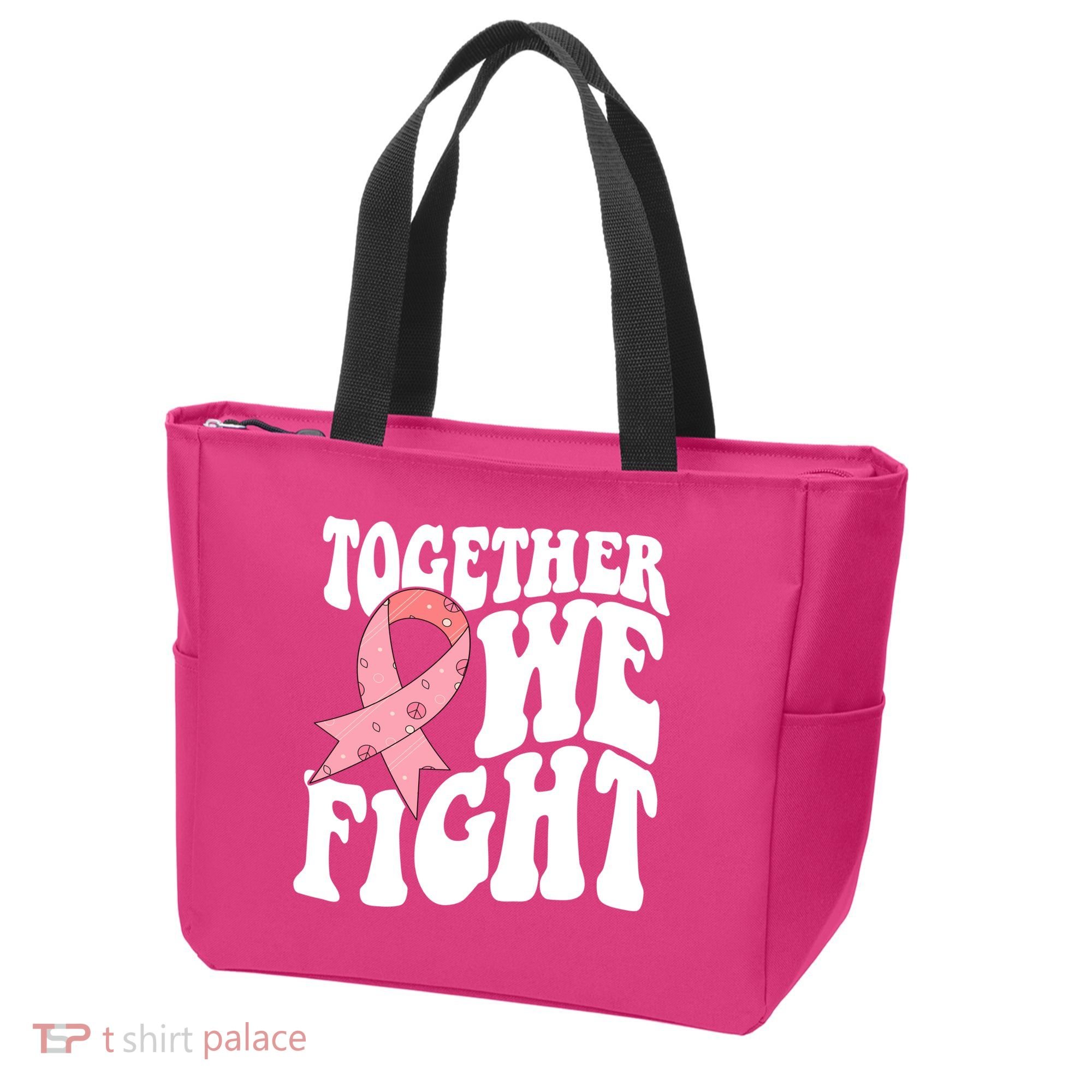 Together We Fight Breast Cancer Retro Tote Bag